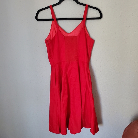 GOOBGS Women's 1950s Retro Vintage Spaghetti Strap Cocktail Swing Dress Pockets - Picture 6 of 8